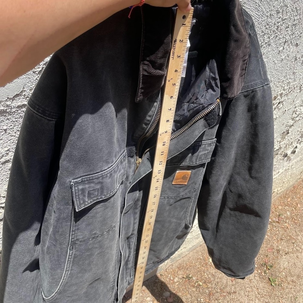 Carhartt C03 BLK Jacket (54) 2XL 90s Union USA Black Arctic Lining YKK Chore - Picture 6 of 10